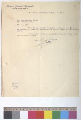 Pedido de sacos de cemento