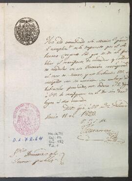 Orden de remisión de manifiesto de entradas y salidas