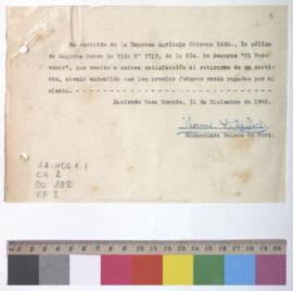 Recibo de pago de indemnización