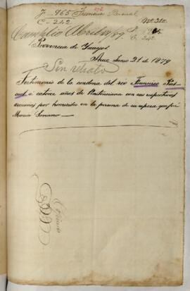 Testimonio de condena