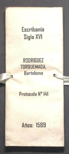 Protocolo notarial de Bartolomé Rodríguez de Torquemada