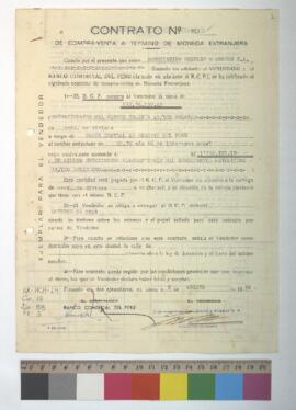 Contrato por compra-venta de divisas.