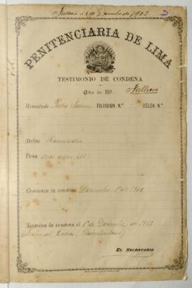 Testimonio de condena