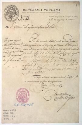 Pago de sueldos a jefes y oficiales en conventos