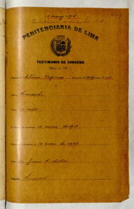 Testimonio de condena