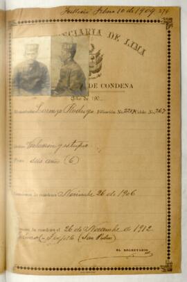 Testimonio de condena