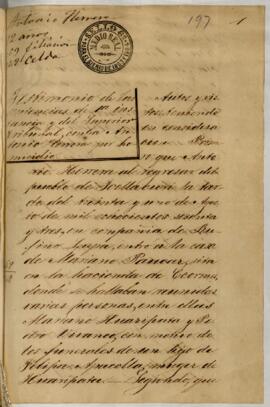 Testimonio de condena