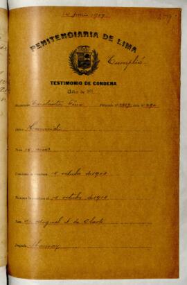 Testimonio de condena