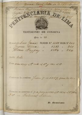 Testimonio de condena