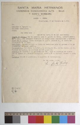 Pago de flete, entrega de mantequilla y recepción de carnerito