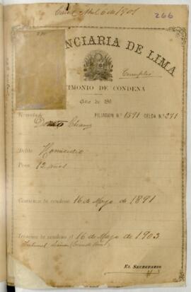 Testimonio de condena