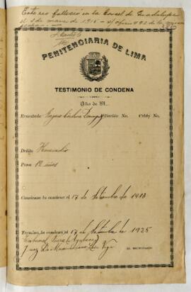 Testimonio de condena