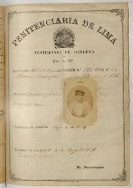 Testimonio de condena