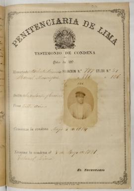 Testimonio de condena