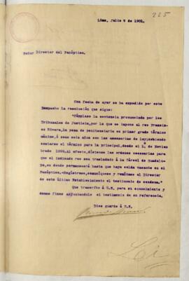 Testimonio de condena