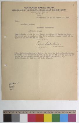 Recepción de fardos de lana e instalación de la estación de radiocomunicación.