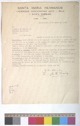 Inicio de esquila, recepción de planilla y pedido de mercadería