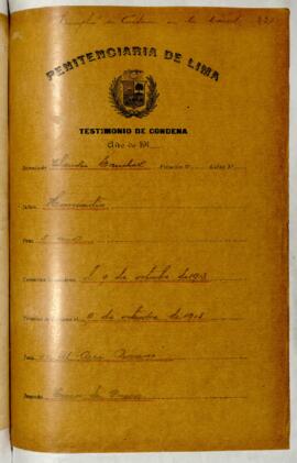 Testimonio de condena