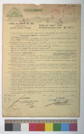 Contrato por compra-venta de divisas.