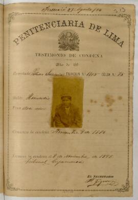 Testimonio de condena