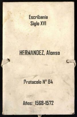 Protocolo notarial de Alonso Hernández