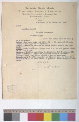 Recepción de letras giradas, cuarentena de ganados y compra de mercaderías