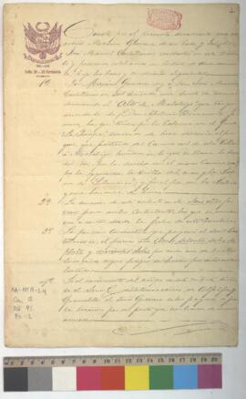 Contrato de arrendamiento y testimonio.