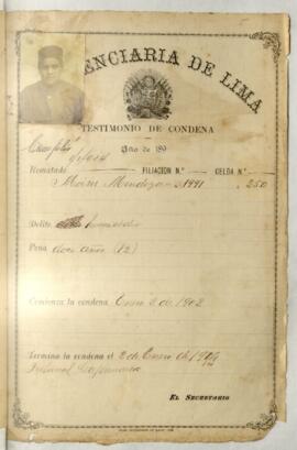Testimonio de Condena