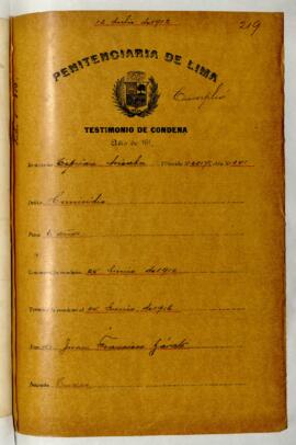 Testimonio de condena