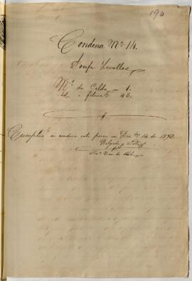 Testimonio de condena