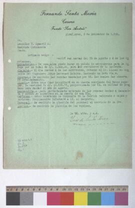 Pedido de mercadería, envío de mantequilla, y recepción de planillas del personal y equino