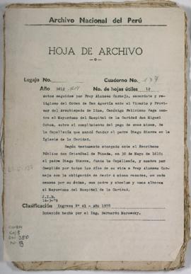 El cumplimiento del pago de  misas