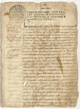 Protocolo notarial de Pedro Josep de Angulo