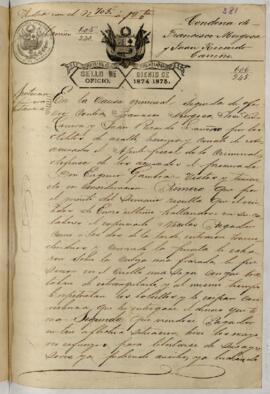 Testimonio de condena