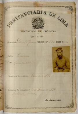 Testimonio de condena