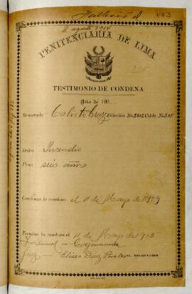 Testimonio de Condena