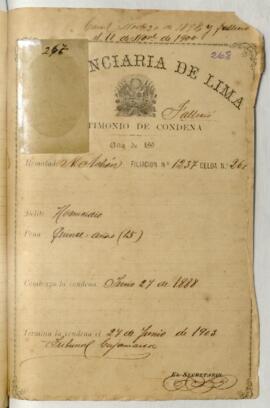 Testimonio de condena