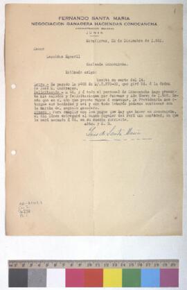 Pago de letra, felicitaciones al personal y pago de personal