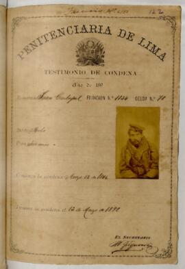 Testimonio de condena