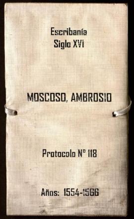 Protocolo notarial de Ambrosio de Moscoso