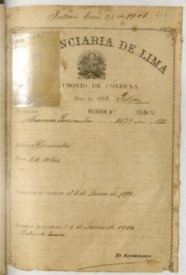 Testimonio de condena