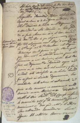 Llegada a Ica de dos compañías militares