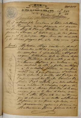 Testimonio de condena