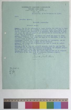 Entrega de dineor, pago de camioneta, recepción de planillas y compra de azúcar y madera