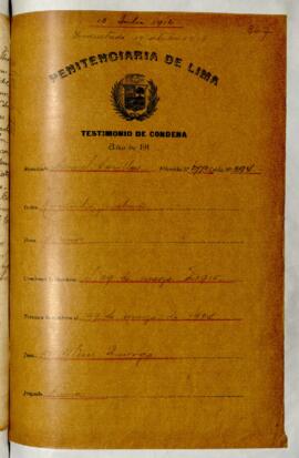 Testimonio de condena