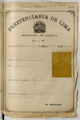 Testimonio de condena