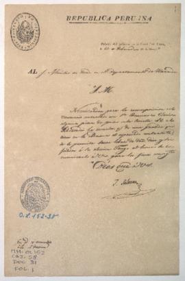 Solicitud para retirar fardos para vestuarios