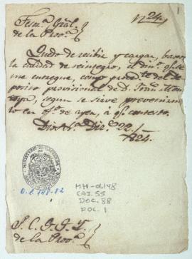 Recepción de cantidad de pesos