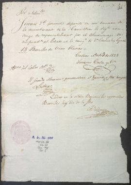 Permiso de depósito en barraca