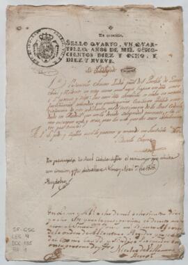 Testimonio de Real Cédula